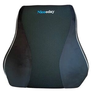 Niceeday Black Lumbar Back Support Cushion